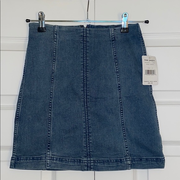 NWT Free People Denim Skirt Sz 6 - Picture 1 of 3